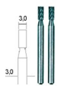 Fraise fissure en acier wolfram-vanadium