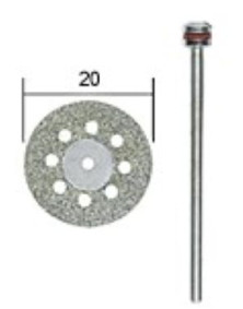 Disque a tronçonner diamanté avec orifices 20 mm