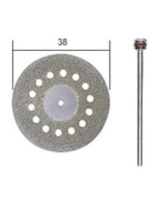 Disque a tronçonner diamanté avec orifices 38 mm